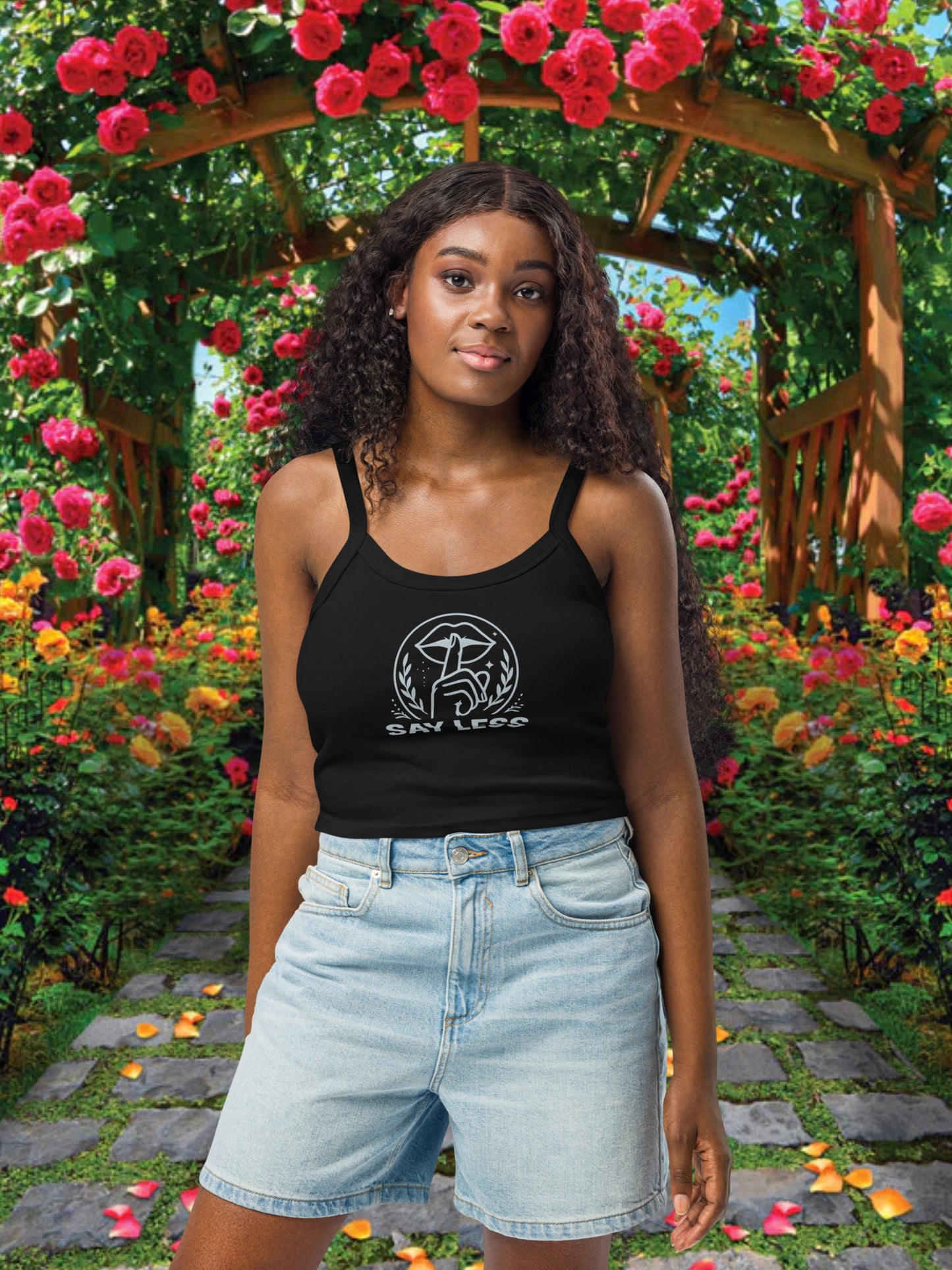 SAY LESS (micro-rib tank top)