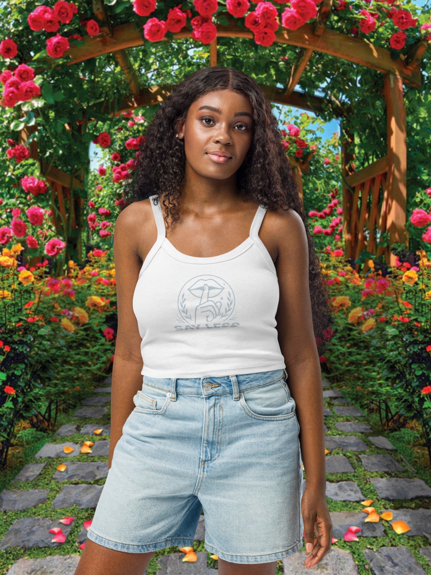 SAY LESS  (micro-rib tank top)