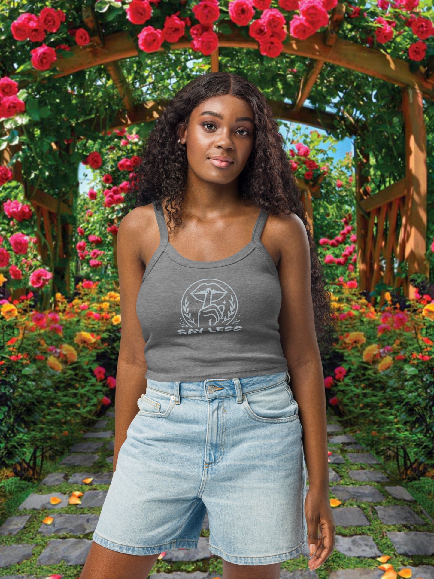 SAY LESS  (micro-rib tank top)