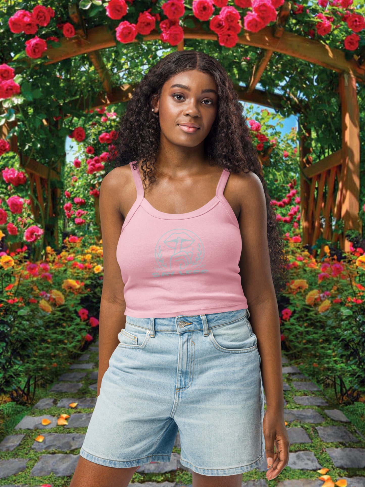 SAY LESS  (micro-rib tank top)
