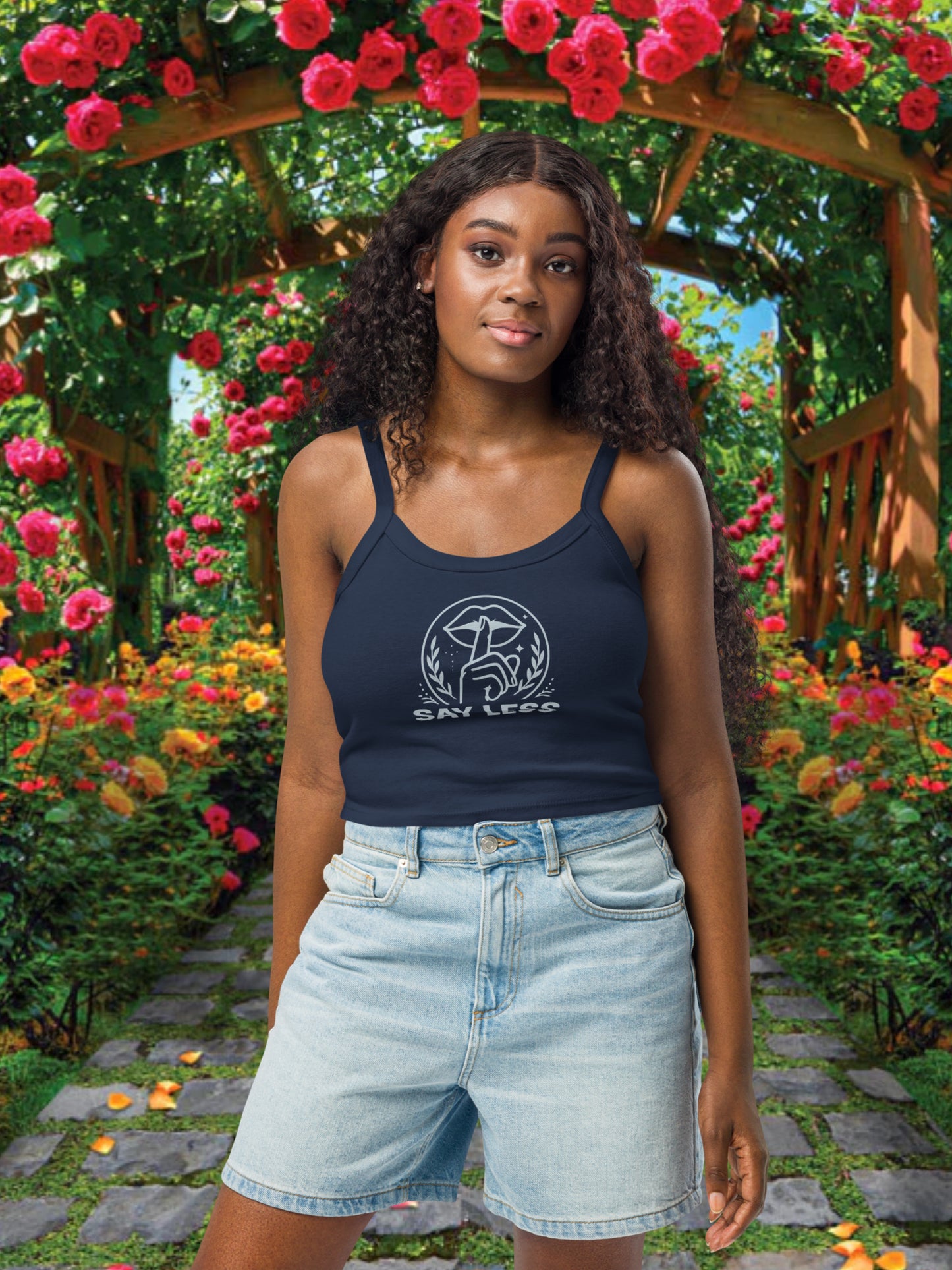 SAY LESS  (micro-rib tank top)